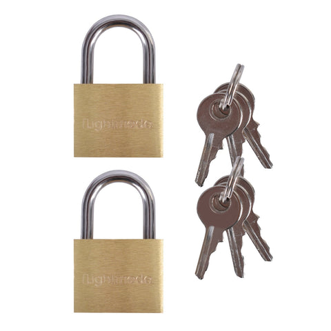 Flightmode Brass Padlock 2 Pack Padlocks