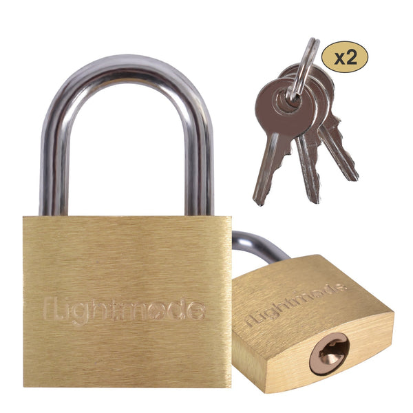 Flightmode Brass Padlock 2 Pack Padlocks