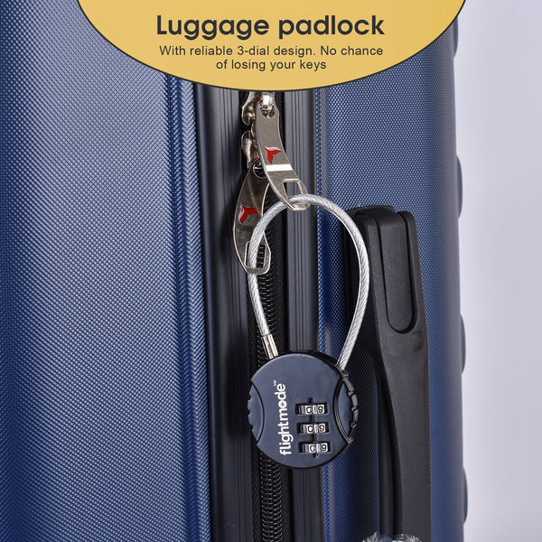 Flightmode 3 Dial Steel Cable Padlock Padlocks