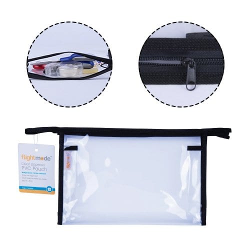 Waterproof Pvc Clear Zippered Carry Pouch Makeup Bags & Cases