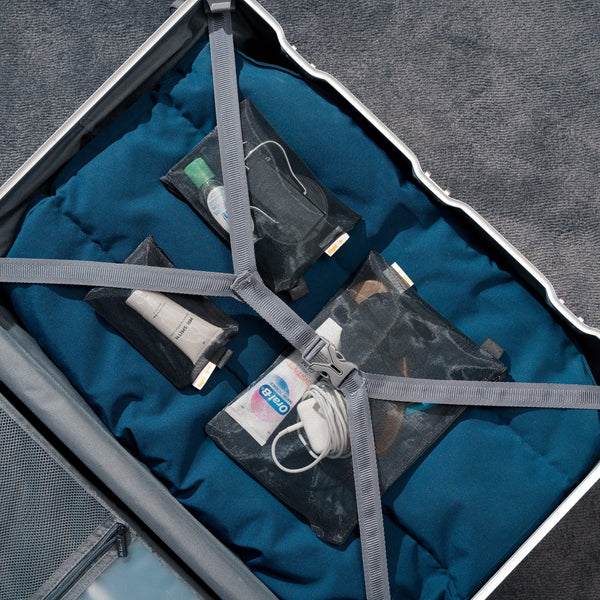 3 Pack Zipper Travel Cosmetic Mesh Bag Set Makeup Bags & Cases