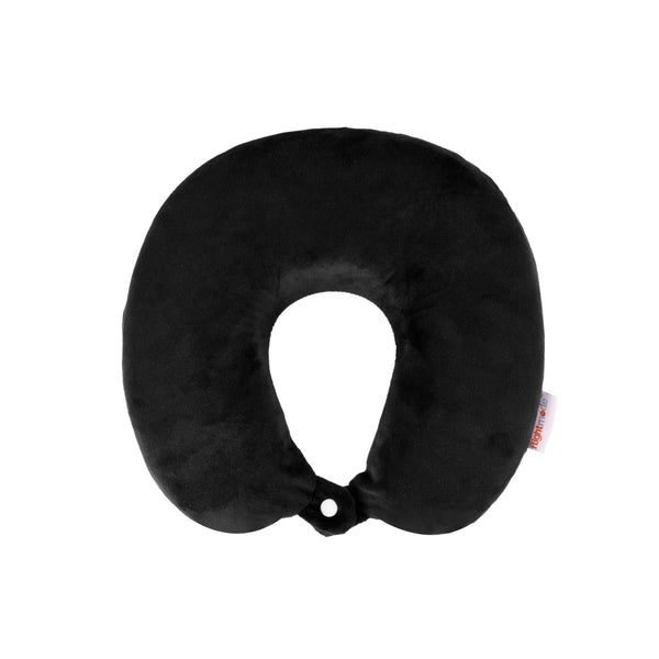 Deluxe Memory Foam Travel Pillow Black Pillows