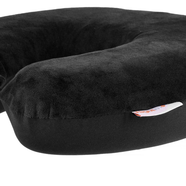 Deluxe Memory Foam Travel Pillow Black Pillows