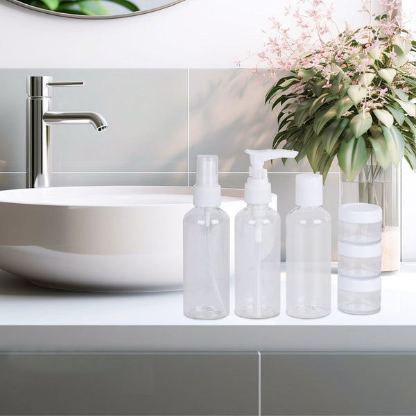 6 Pcs Travel Bottle Set With Pvc Storage Bag Travel Bottles & Containers