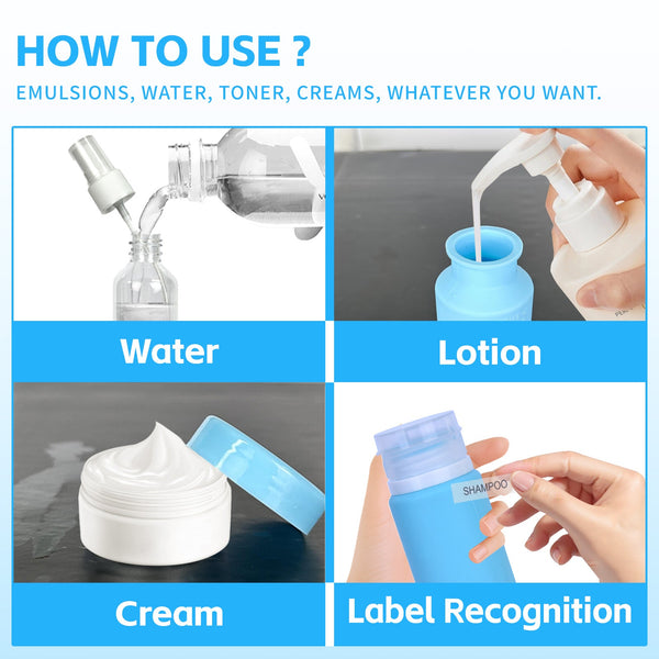 8 Pcs Travel Bottles Set For Toiletries Travel Bottles & Containers