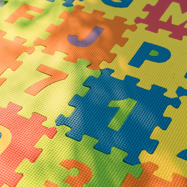 Kids Eva Mini Alphabet And Numbers 36 Pack Playmats & Jigsaw Mats