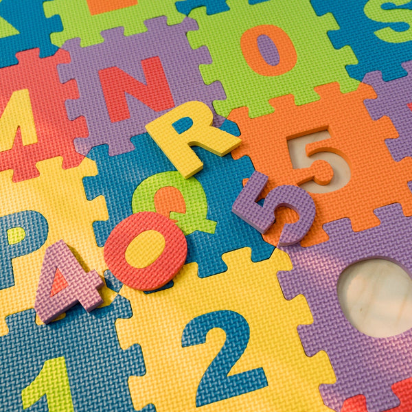 Kids Eva Mini Alphabet And Numbers 36 Pack Playmats & Jigsaw Mats