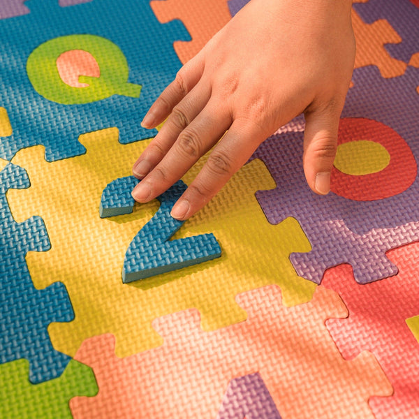 Kids Eva Mini Alphabet And Numbers 36 Pack Playmats & Jigsaw Mats