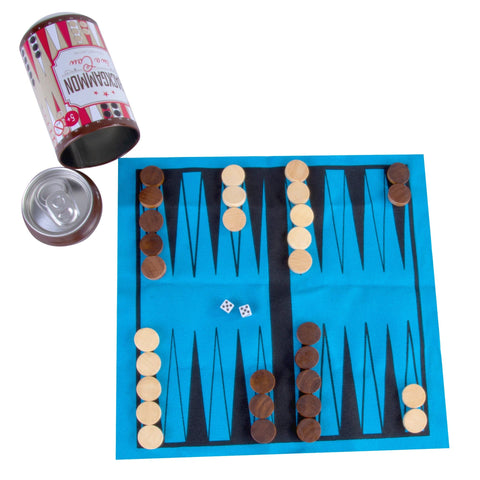 Backgammon In A Can Travel Board Game Board Games