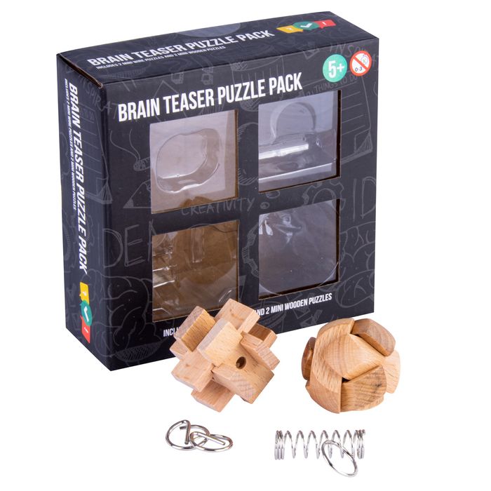 Brain Storm Mini Teaser Puzzle 4 Pack Puzzles