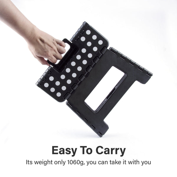 Large Plastic Folding Stool Portable Chair Store Flat Easy Carry Outdoor Camping Black Camping Chairs