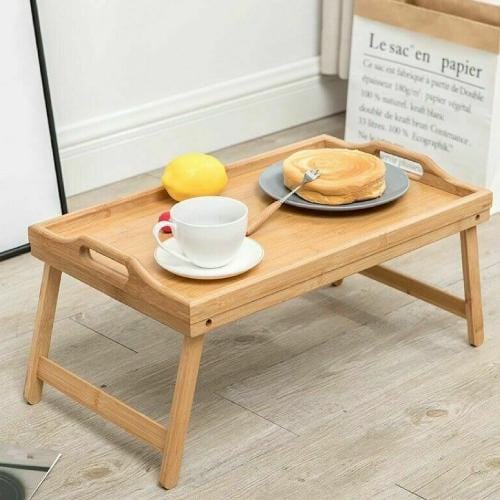 Foldable Bamboo Bed Tray / Breakfast Serving Table Trays