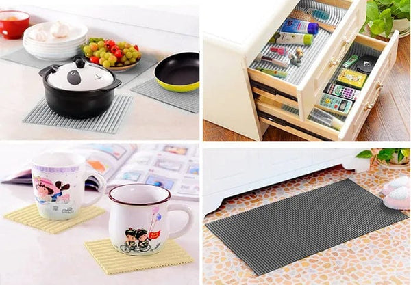 Kitchen Placemat Drawer Liner Cabinet Mat Non Slip Eva Plastic Grip Waterproof 30X150cm 420Gsm Drawer Liners