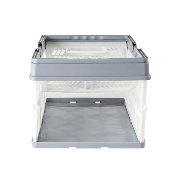 Collapsible Plastic Grocery Shopping Baskets Storage Crates With Handles Shopping Trolleys Baskets