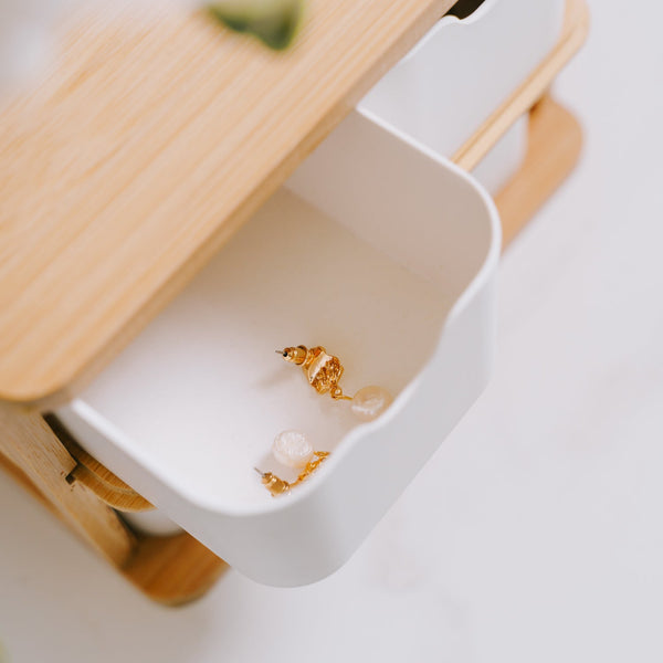 Bamboo Fibre Storage Drawer Set Drawer Organisers