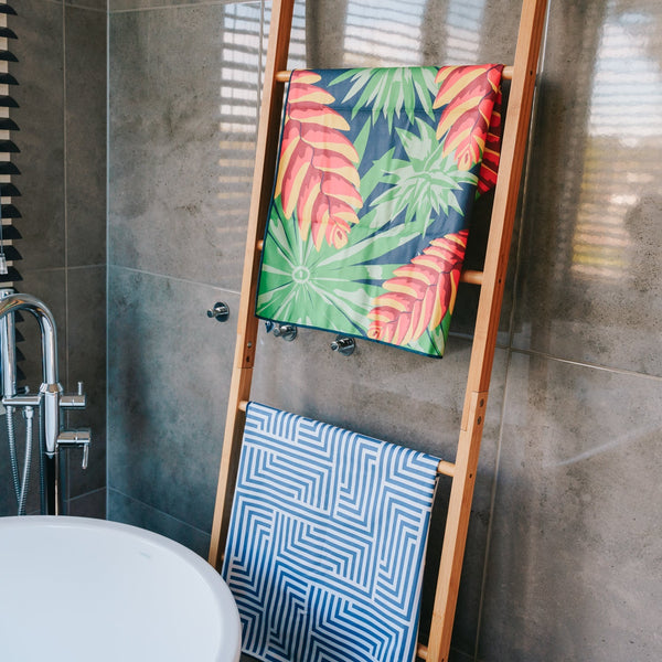 180Cm 6 Steps Bamboo Towel Ladder Towel Racks