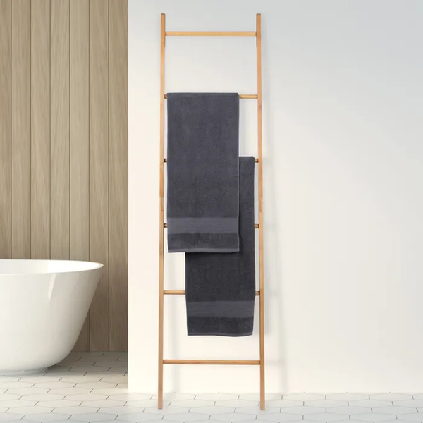 180Cm 6 Steps Bamboo Towel Ladder Towel Racks
