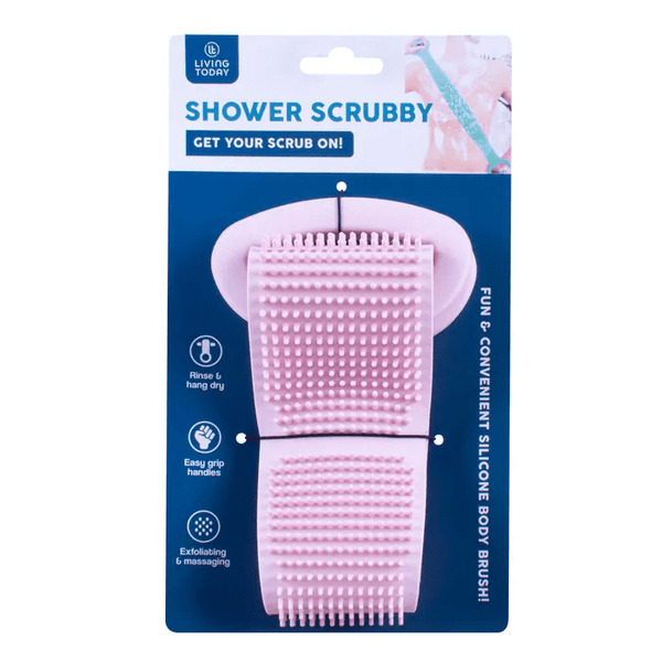 Shower Scrubby Pink Exfoliators & Scrubs