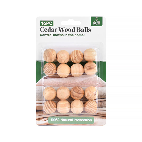 Living Today 16Pc Cedar Wood Balls Home Fragrances