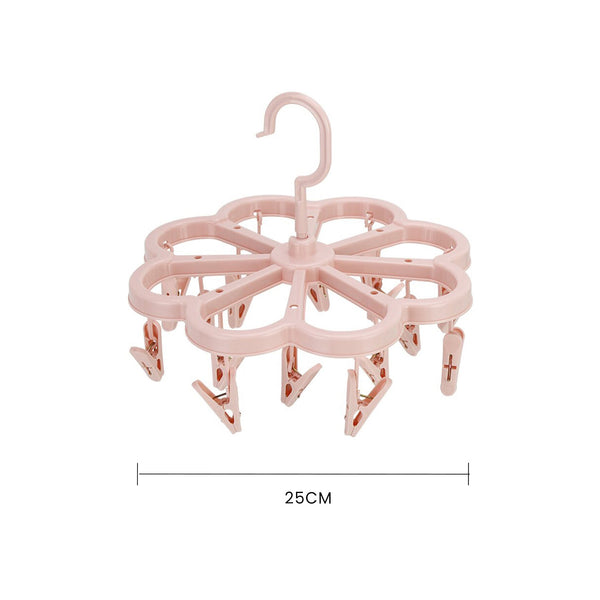 Living Today Collapsible 16 Pegs Airer Pink Clothes Airers