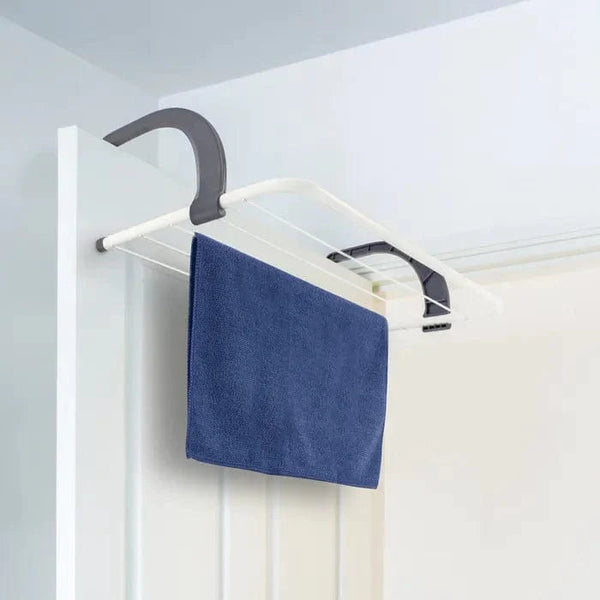 Over Door Clothes Airer 5 Rail Folding Multi Laundry Drying Hanger Coat Portable Dryer Clothes Airers