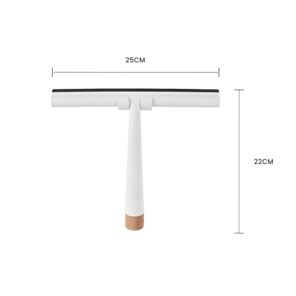 Bamboo Base Shower Squeegee With Holder Squeegees & Window Cleaning