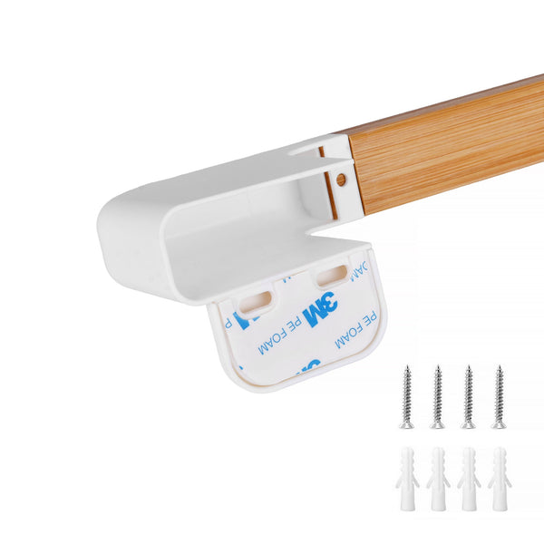 Bamboo Wall Mounted Bathroom Towel Rail Towel Racks