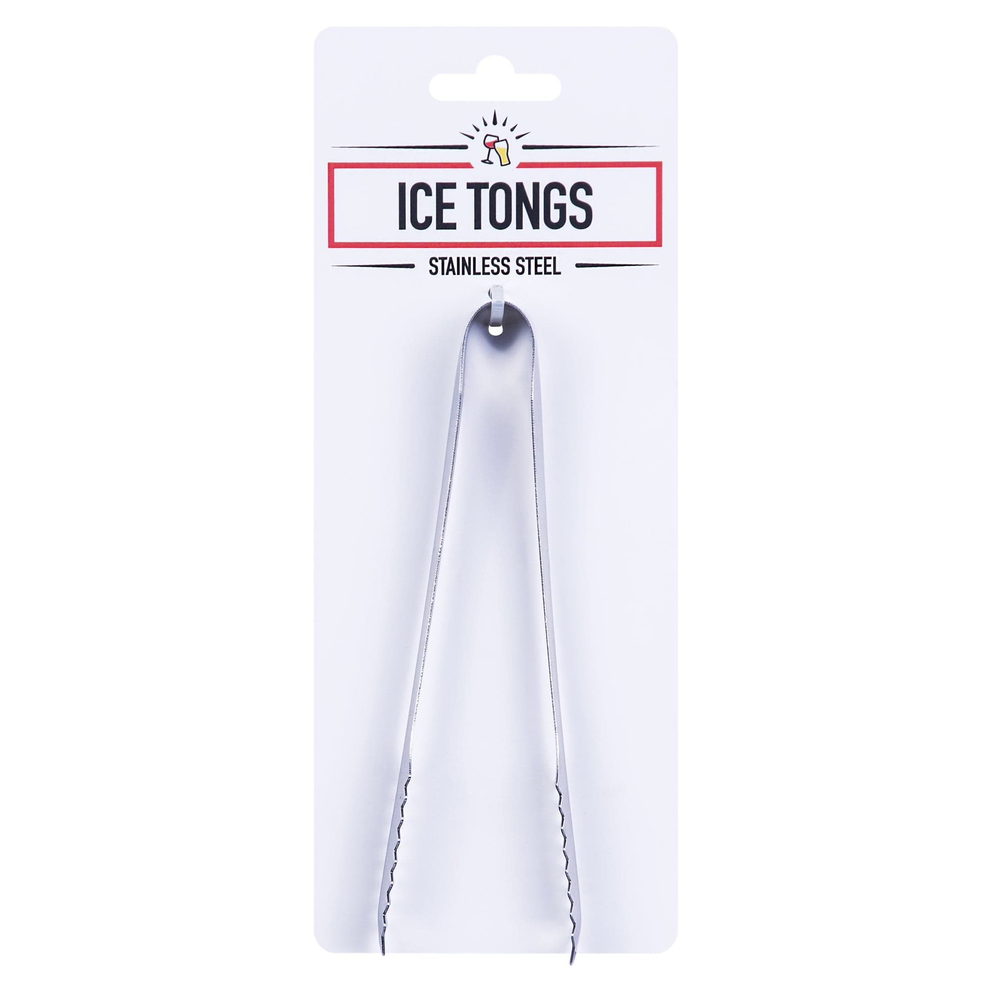 Stainless Steel Ice Cube Tongs Anti Slippery Clamp With Serrations And Long Jaws Cooking Utensils
