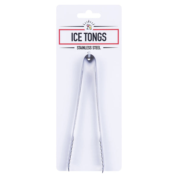 Stainless Steel Ice Cube Tongs Anti Slippery Clamp With Serrations And Long Jaws Cooking Utensils