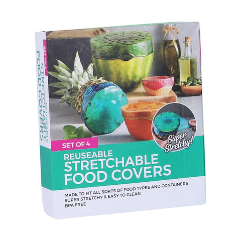 Silicone Reusable Bubbly Stretch Lids 4 Pk Food Covers