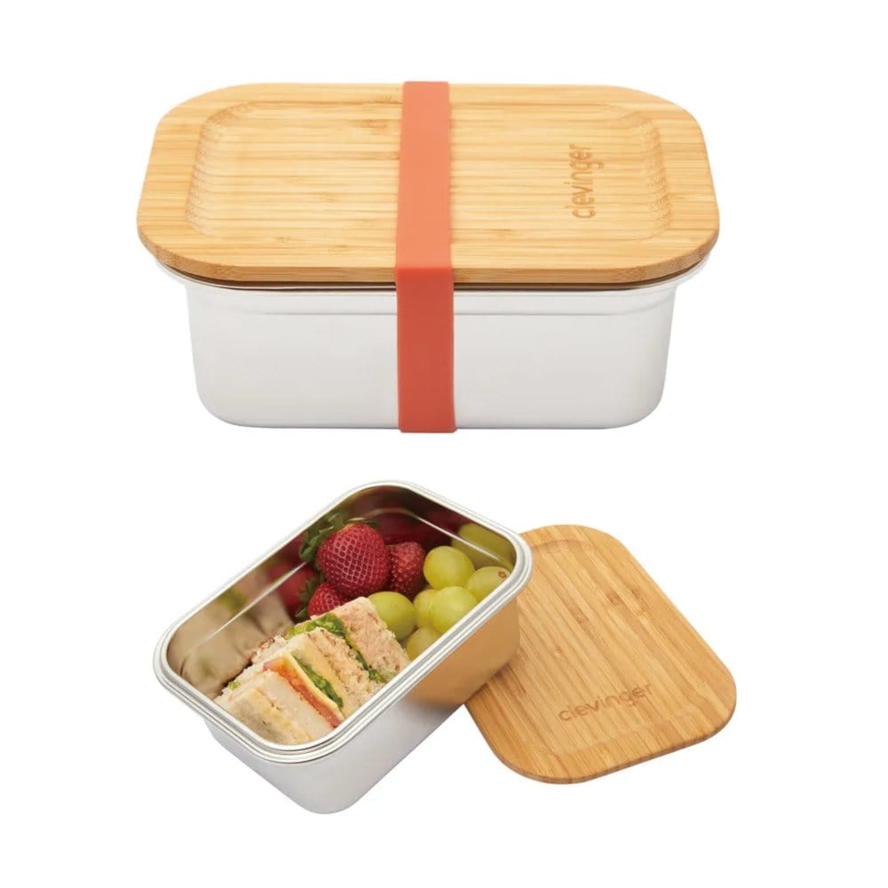 Clevinger Stainless Steel Bamboo Medium Lunch Box 800Ml Lunchboxes