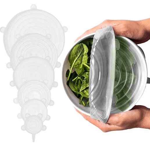 Cook Easy 6Pc Silicone Lid Set 6/9/11/13.5/15.5/19Cm Food Covers