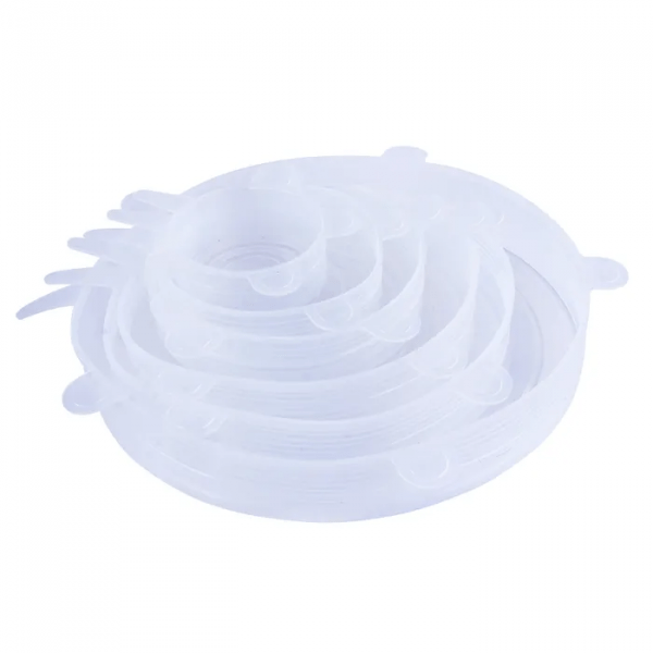 Cook Easy 6Pc Silicone Lid Set 6/9/11/13.5/15.5/19Cm Food Covers