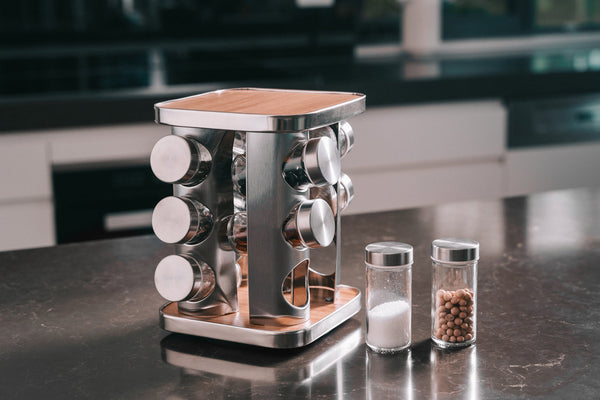 Clevinger 16Pc Rotary Spice Rack Spice Jars & Racks