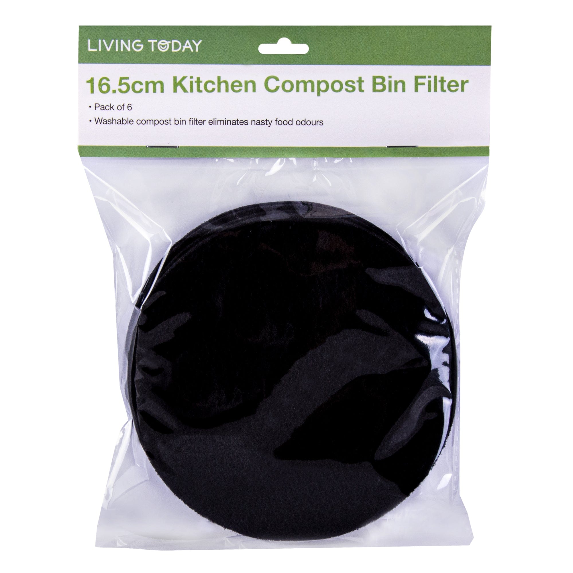 Living Today 6Pc Kitchen Compost Bin Filter 16.5Cm Rubbish Bins