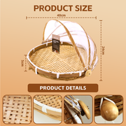 40Cm Foldable Bamboo Food Cover Food Covers