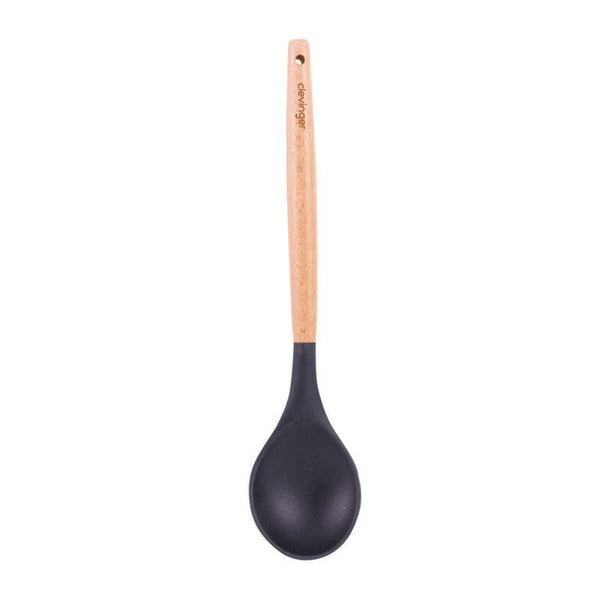 Beechwood & Silicone Spoon Charcoal Cooking Utensils