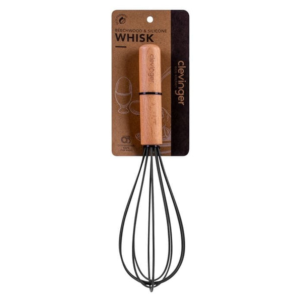 Beechwood & Silicone Whisk Charcoal Cooking Utensils