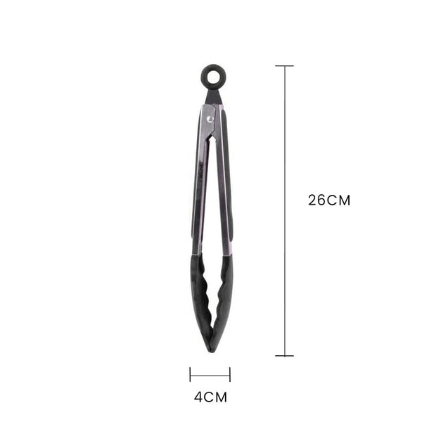 Stainless Steel & Silicone Tongs Charcoal Cooking Utensils