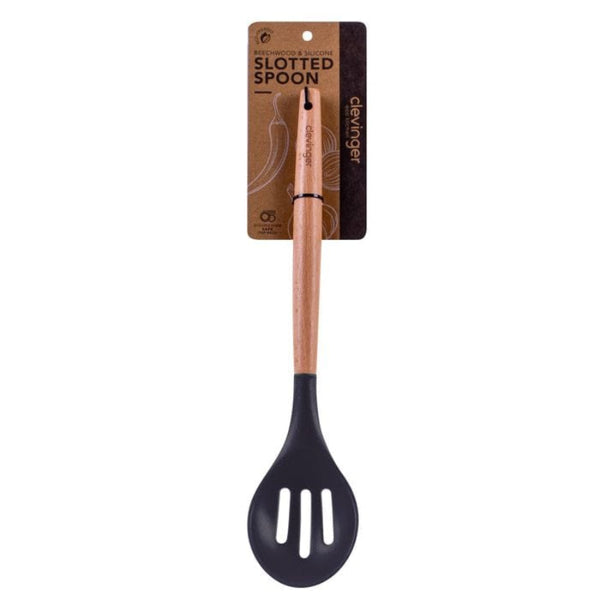 Beechwood & Silicone Slotted Spoon Charcoal Spoons