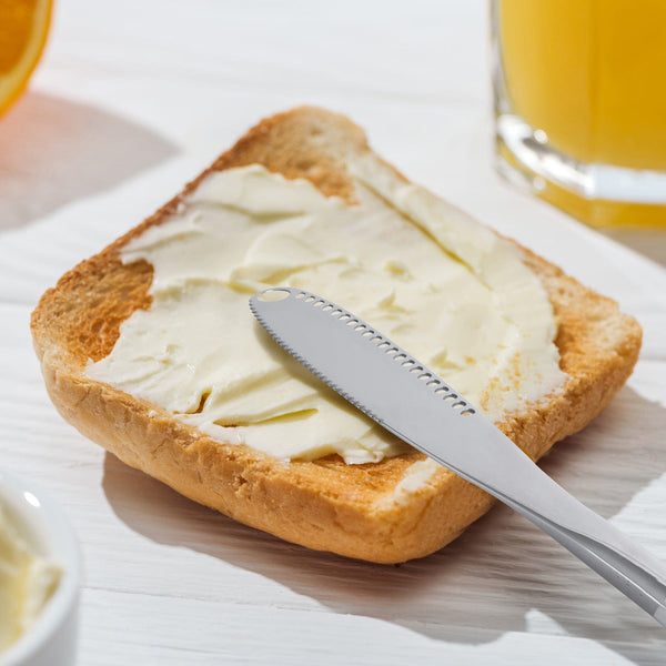 Brilliant Stainless Steel Butter Knife Serrated Edge Spreader Knives