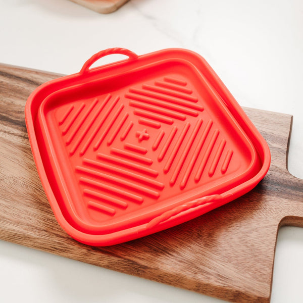 Collapsible Silicone Air Fryer Oven Microwave Liner Square Air Fryer Accessories