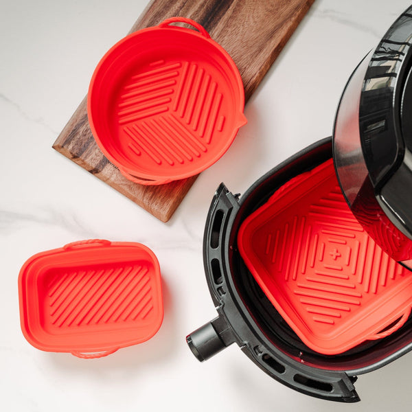 Collapsible Silicone Air Fryer Oven Microwave Liner Rectangle Air Fryer Accessories