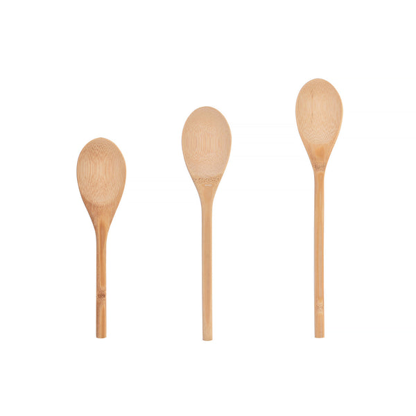 3Pc Bamboo Cooking Spoon Set Spatulas