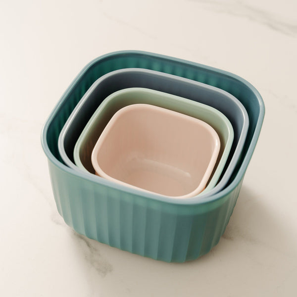 Cook Easy 4Pc Square Nested Food Storage Set Food Storage Containers