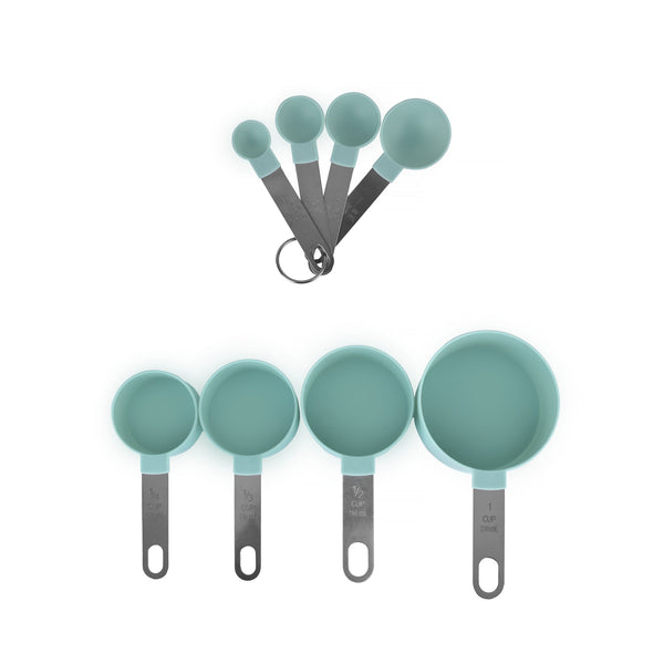 Stackable 4 Measuring Cup Set & 4 Spoon Set Measuring Cups Jugs & Spoons