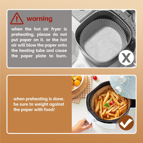 100 Pcs 16Cm Round Disposable Unbleached Silicone Paper Dish Air Fryer Liner Air Fryer Accessories