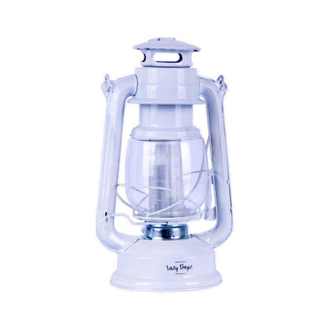 12 Led Solid Metal Camping Hurricane Lantern White Lanterns