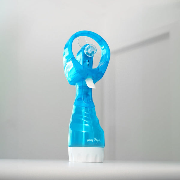 Lazy Dayz Water Spray Fan Blue Portable Fans