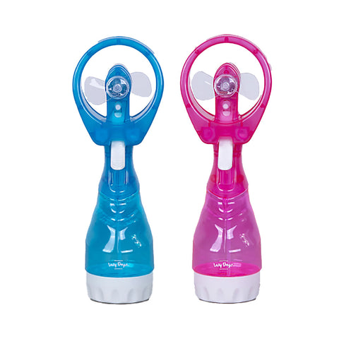 Handhold Battery Powered Personal Water Spray Fan Blue/Pink Blue Portable Fans
